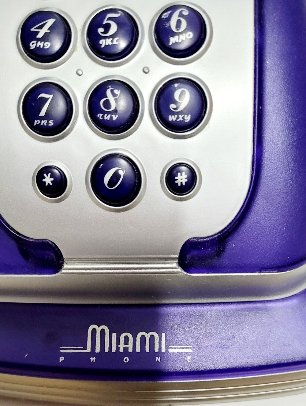 Vintage Purple Miami Phone Retro Desk Telephone Tested Working - Picture 6 of 10